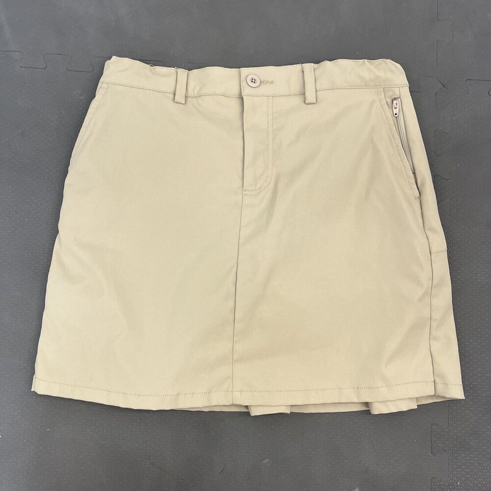 Girls Lands End Size 16 Khaki Skirt Uniform 16 Inch Length 100% Polyester Chrty - Picture 3 of 14